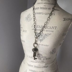 Long Gold Key Chain Necklace